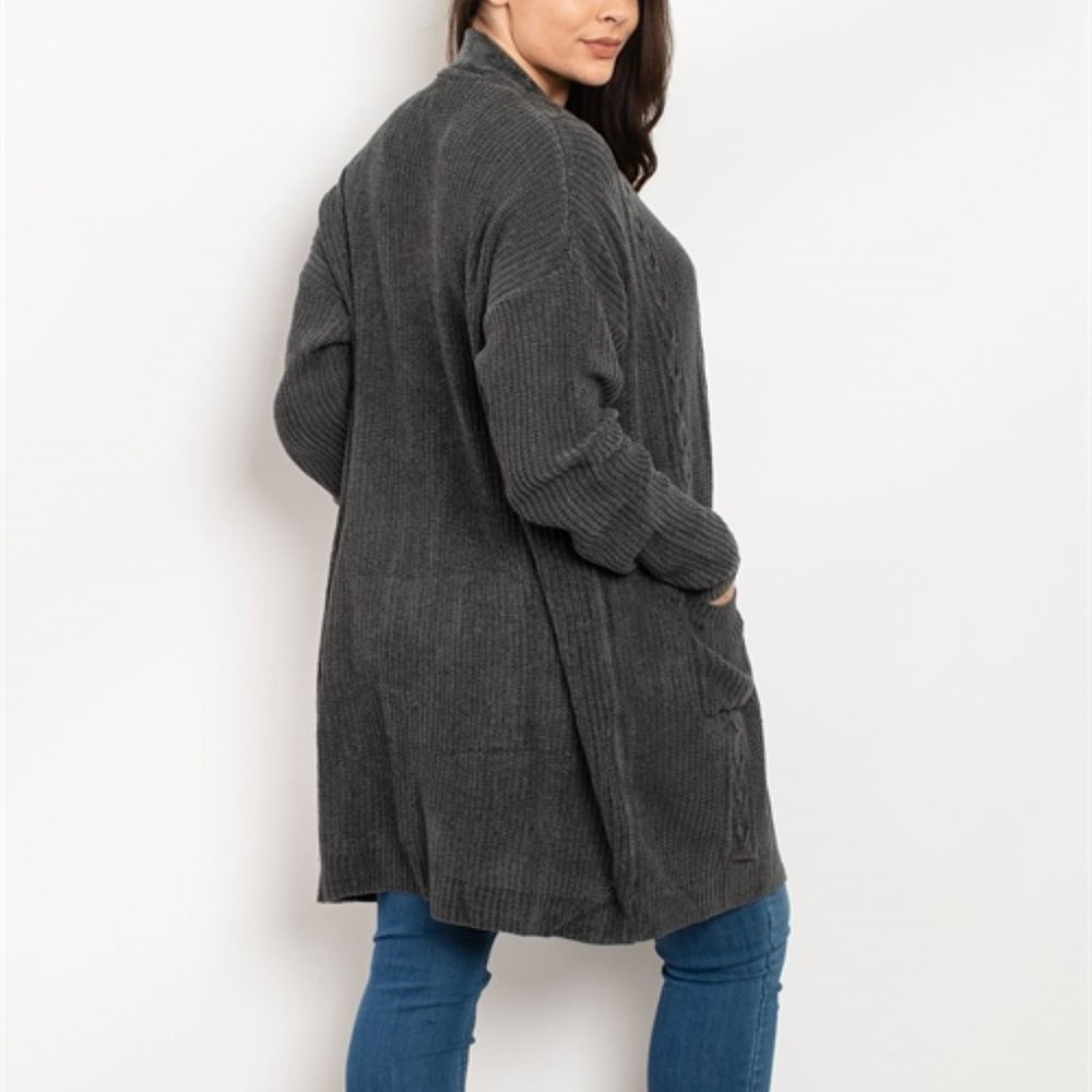 Charcoal Sweater Cardigan - Picture 3 of 4